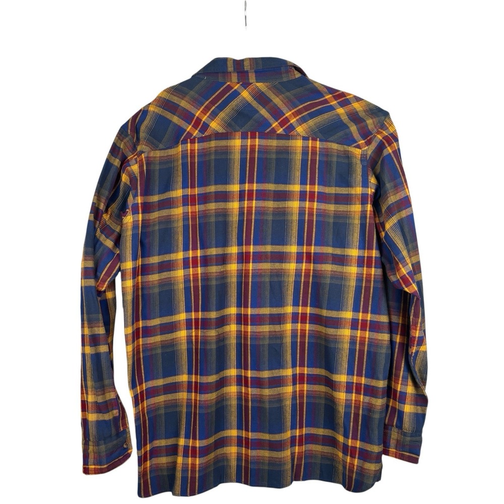 Levi's Mens‎ Flannel Shirt Size XLT Long Sleeve Red Blue Yellow Plaid Western - Picture 3 of 6